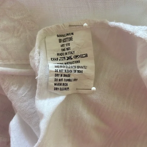 Italian linen cotton top OS - Picture 5 of 6